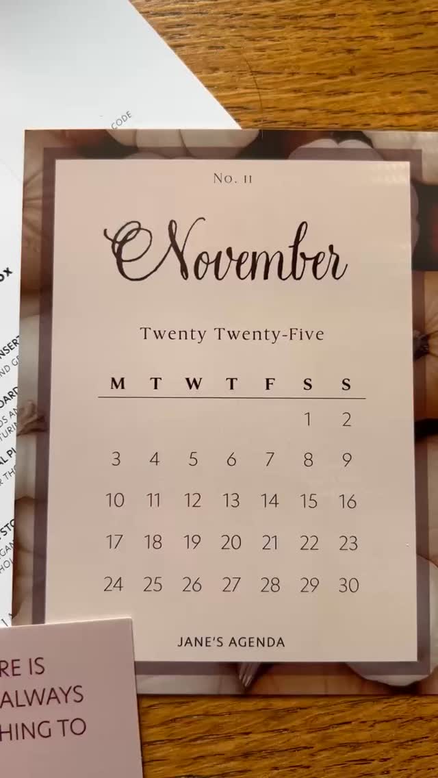 Cozy vibes, pretty pages, and planner peace. 🍂

The November Deluxe Box from Jane’s Agenda is everything I love about fall 🥰📖

#natashashealthyliving #mompreneur #healthyliving #janesagenda #youtuber #planwithme #unboxing
