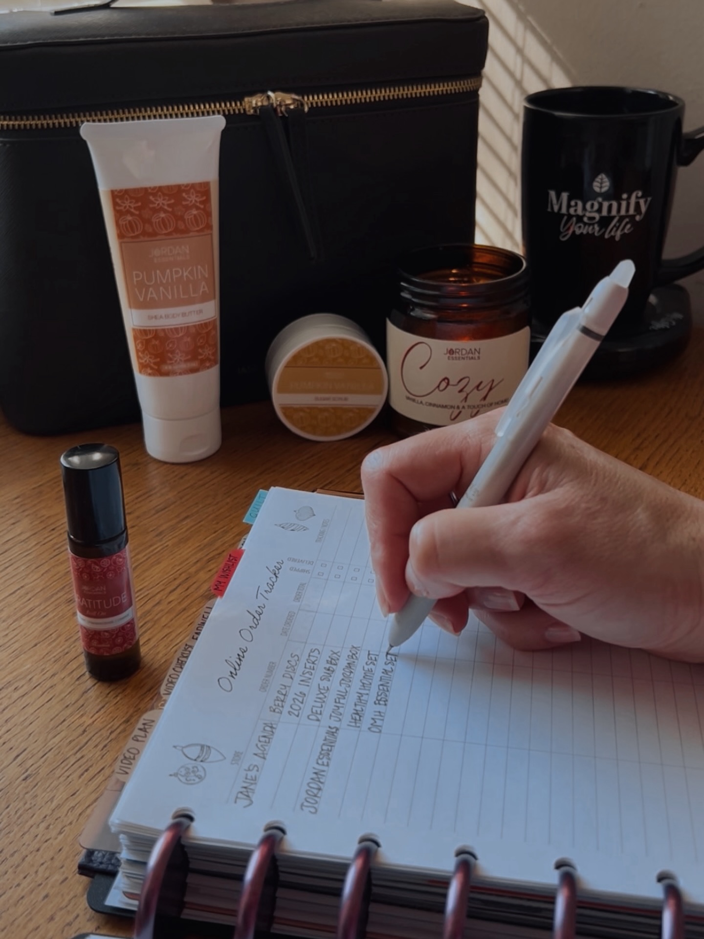 Everything I share — from my love of Jordan Essentials, to my journaling and organizing routines, to my YouTube videos — all comes from the same place: creating a peaceful, joyful home that actually feels doable. 🌿

I use and love every product I share, and I truly believe in building simple rhythms that bring calm to busy days. Whether it’s skincare, homemaking systems, or cozy routines, it all connects to living with intention and grace. 💕

Because a serene, balanced life isn’t about perfection — it’s about finding joy in the everyday. ✨