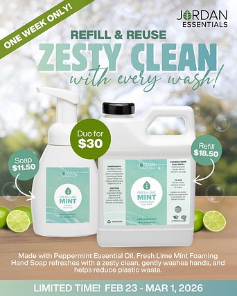 ✨ Weekly Wow is LIVE ✨

Sunshine, open windows, and a fresh start at your sink! 

Fresh Lime Mint Foaming Hand Soap gives you that zippy, wake-me-up feeling with every pump. Its a bright, zesty blend of lime and cool mint with a creamy lather and cleaner ingredients! 

Now, for a limited time, you can refill it with Fresh Lime Mint.
And yes… You can grab the foaming hand soap, the refill bottle, or both.

💚 Soap $11.50
💚 Refill $18.50
💚 Duo for $30

Who’s ready to refill & repeat? 🌿