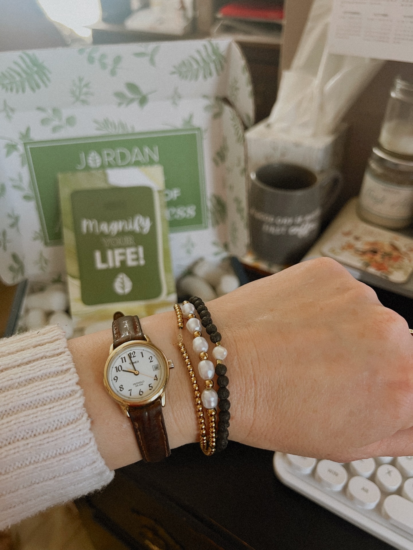 One of my favorite Trades of Hope pieces from Jordan Essentials is my lava bead and pearl bracelet. I love adding a little Go Motion essential oil to it in the morning—it helps me feel energized and ready to take on the day.

And our newest Trades of Hope partnership? It’s so good. 💛