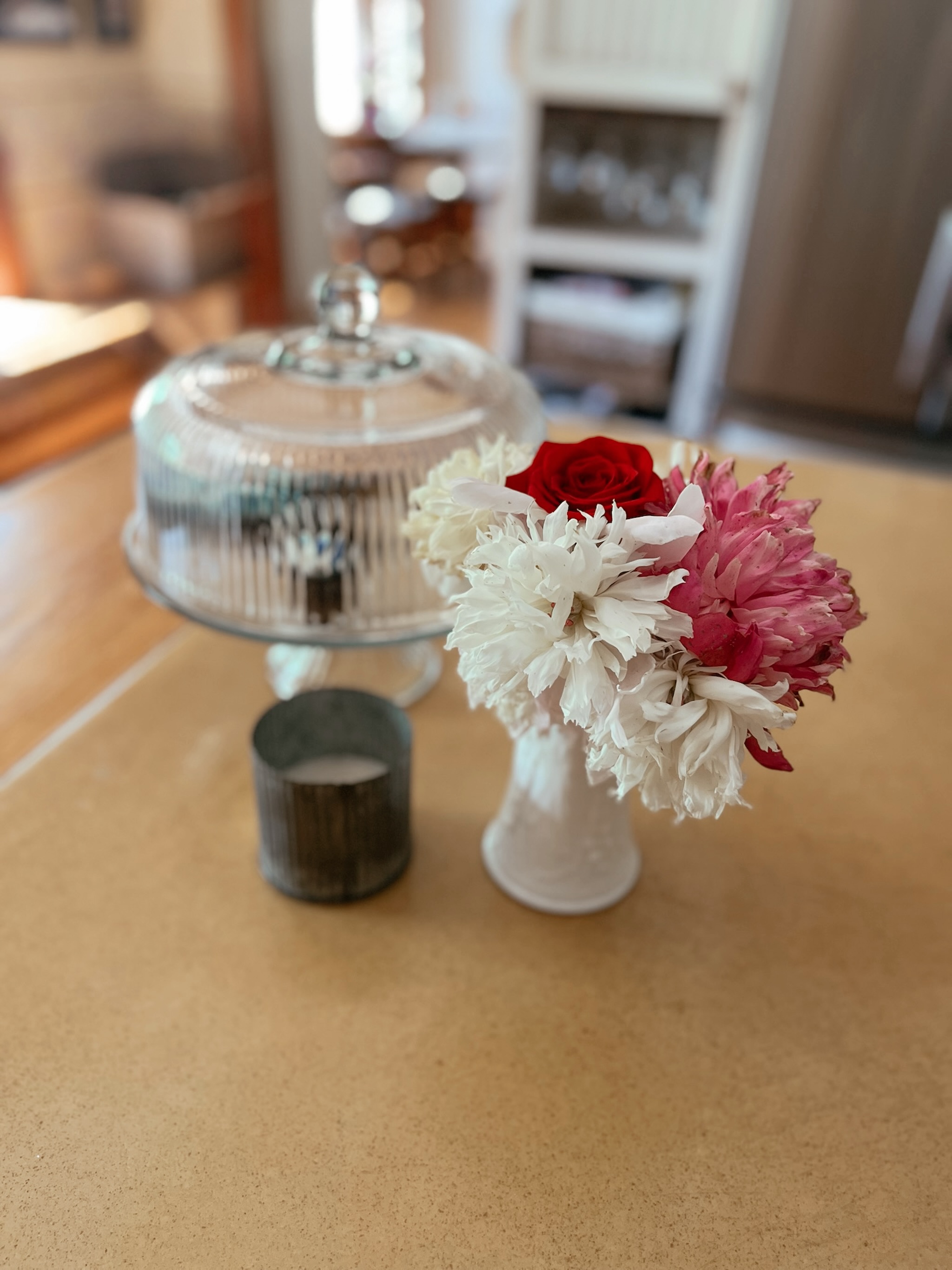 Even though they’re on their last leg, I’m soaking up every minute of these peony blooms from our front yard, along with the sweet rose I received at church for Mother’s Day. 🌸🤍 

I shared a little more about it in my email newsletter that just went out. If you’d like to read it, you can sign up on my website ✨