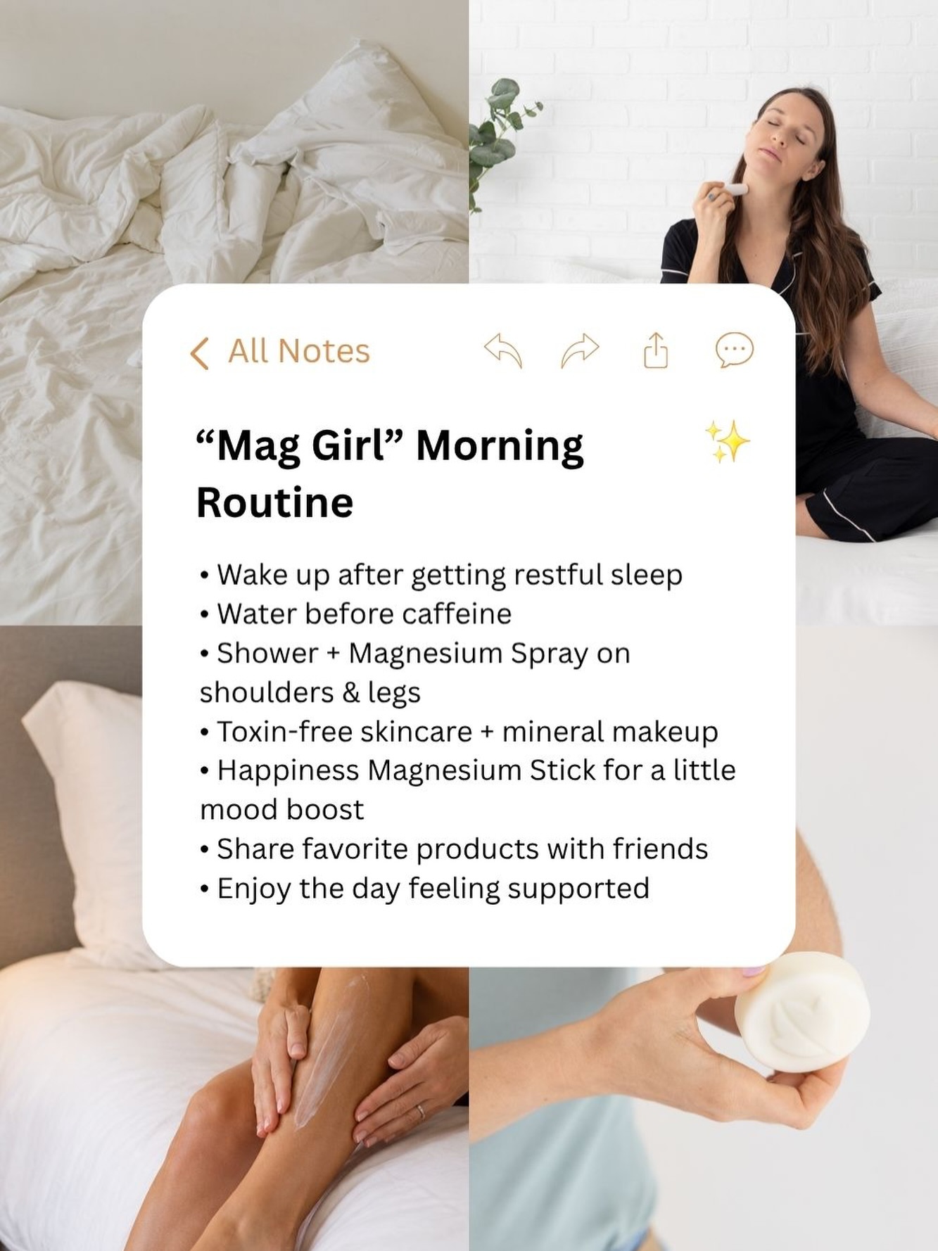 Current morning routine: pretending I have my life together thanks to magnesium ✨😂

But honestly… better sleep, less stress, cleaner products, and simple habits have made such a difference in how I feel day-to-day. Sometimes it’s the little routines that help the most 💛

Who else is in their “doing what actually supports my body” era?