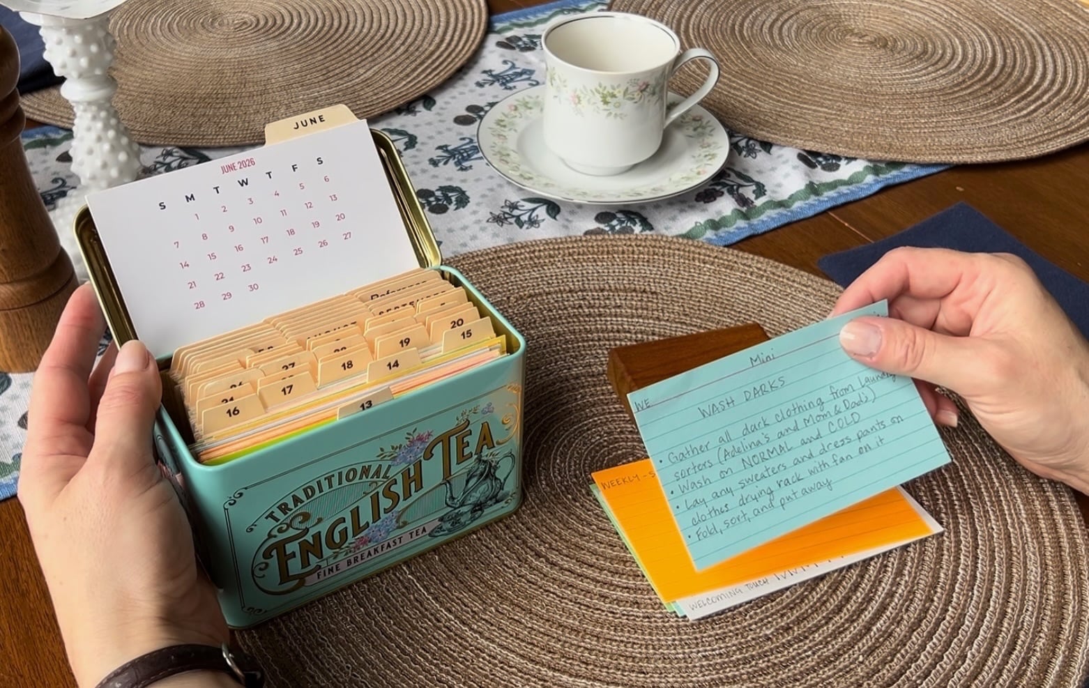 I believe homemaking is not about perfection.

It’s about creating a place of peace.

A home that feels restful.
A rhythm that feels sustainable.
A system that supports your life instead of controlling it.

The Index Card System has helped me stop carrying everything mentally and start building a home that feels lighter, calmer, and easier to care for.

And I created this course because I want to help you do the same.

One card at a time.

— Natasha 🤍
