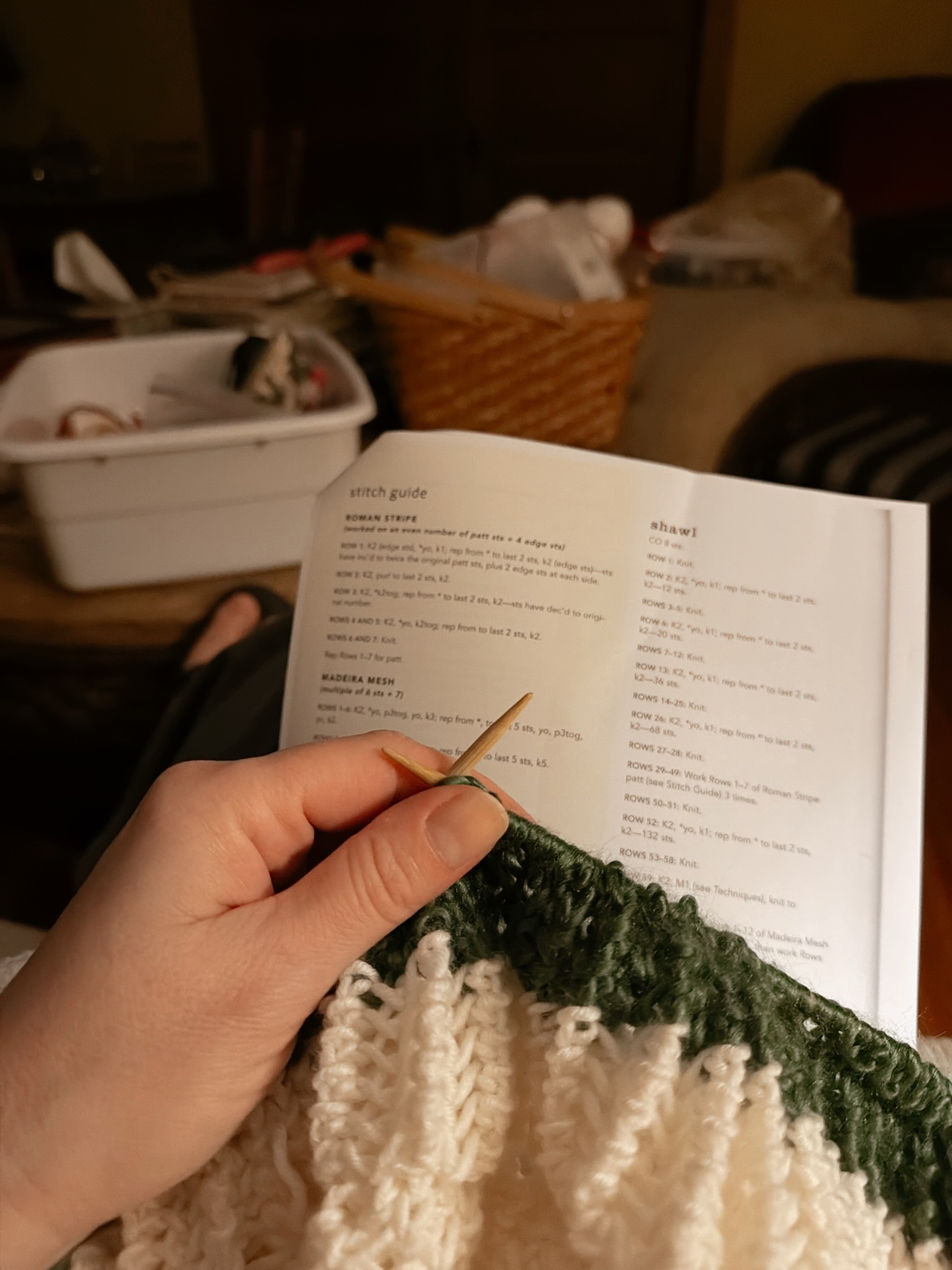 Six months later… I finally picked up my knitting again. 🧶🍂

I started this shawl last fall and was making good progress until I switched yarns in January. The new yarn was a little more difficult to work with, which slowed me down, and eventually I got frustrated and set the whole project aside.

But lately, life has felt a little more balanced. Watching my sister crochet beautiful lap blankets all summer has inspired me to get back to my own project, and with the cooler weather and cozy fall evenings arriving, it just felt like the right time. ❤️

So last night, I settled onto the couch, picked up my needles, and started again.

A cozy evening, a little knitting, and an episode of Leanne or Garage Sale Mysteries… honestly, that sounds pretty perfect to me. ☕️🧶🍁

Sometimes we don’t have to finish what we started. We can simply pick it back up when the time feels right.